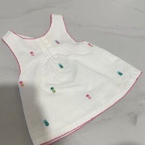 Janie and Jack White Bib with Colorful Embroidery